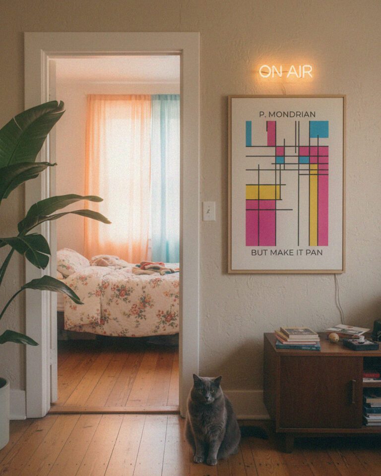 mondrian pan poster cozy room 768x960